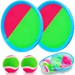 Ayeboovi Toss and Catch Game Outdoor Toys for Kids Yard Beach Camping Toys Boys Ages 3 4 5 6 7 8 9 10 Year Olds Gifts 2 Paddles