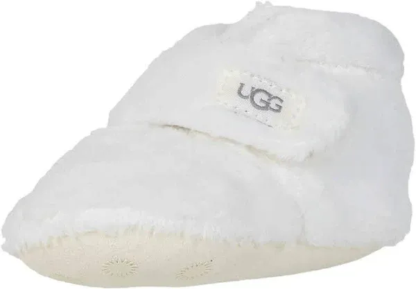 UGG Baby Unisex White Bixbee Round-Toe Terry Cloth Bootie Shoes Size 2/3