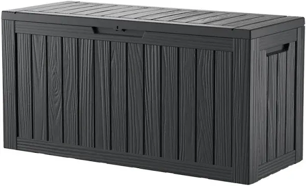 80 Gallon Resin Lockable Patio Outdoor Storage Deck Box