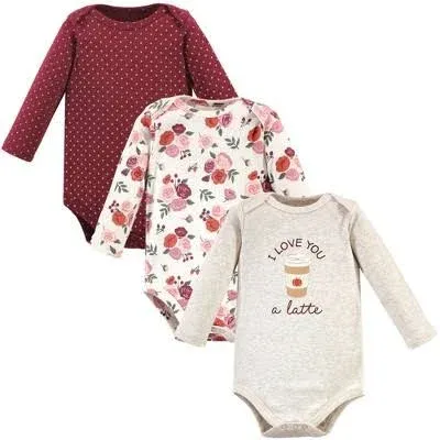 Hudson Baby Cotton Long-Sleeve Bodysuits