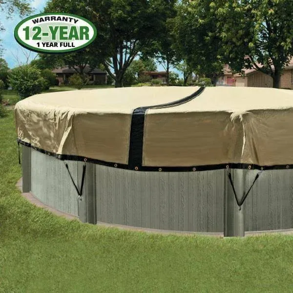 In The Swim 18 Foot Round Ultimate Above Ground Winter Pool Cover - 12 Year Warranty