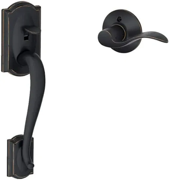 Schlage FE285 CAM 716 ACC LH Camelot Front Entry Handleset Accent Lever