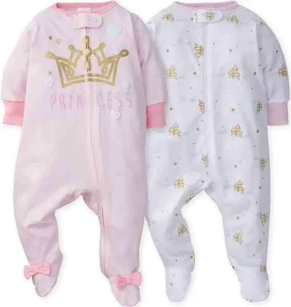 Gerber Baby Girl Sleep 'N Play Footed Pajamas