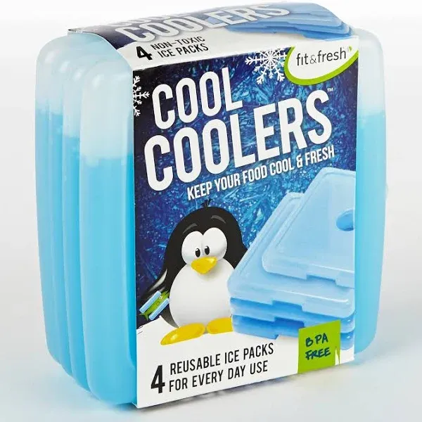 Fit + Fresh Cool Coolers 4 pack Ultra Slim Ice packs