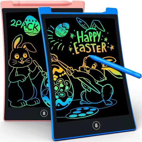 Kids Toys 2 Pack LCD Writing Tablet, Colorful Toddler Drawing Pad Doodle Board E