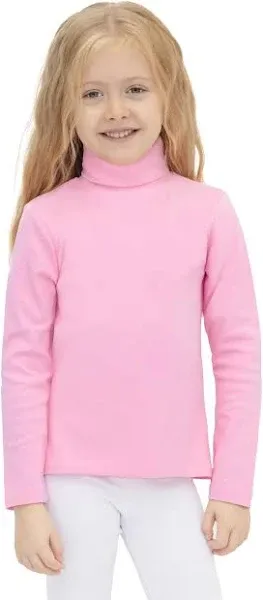 Lilax Girls' Basic Long Sleeve Turtleneck T-Shirt