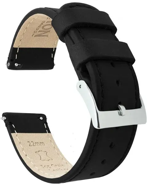 Black Leather Quick Release Watch Band Watch Band