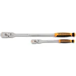 GearWrench 2 Piece 1/4" and 3/8" Drive 120XP Dual Material Flex Handle Teardrop Ratchet Set | 81204XP