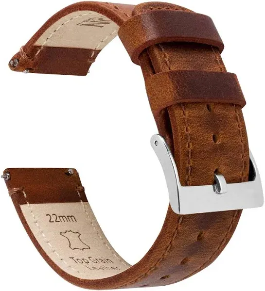 Weathered Brown Leather Quick Release | BARTON Watch Bands