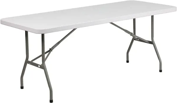 Flash Furniture DAD-YCZ-183B-GW-GG Granite White Plastic Folding Table 30W x 72L