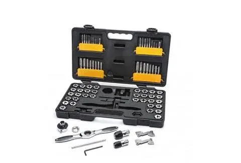 GearWrench 3887 75-Piece SAE/Metric Ratcheting Tap and Die Set