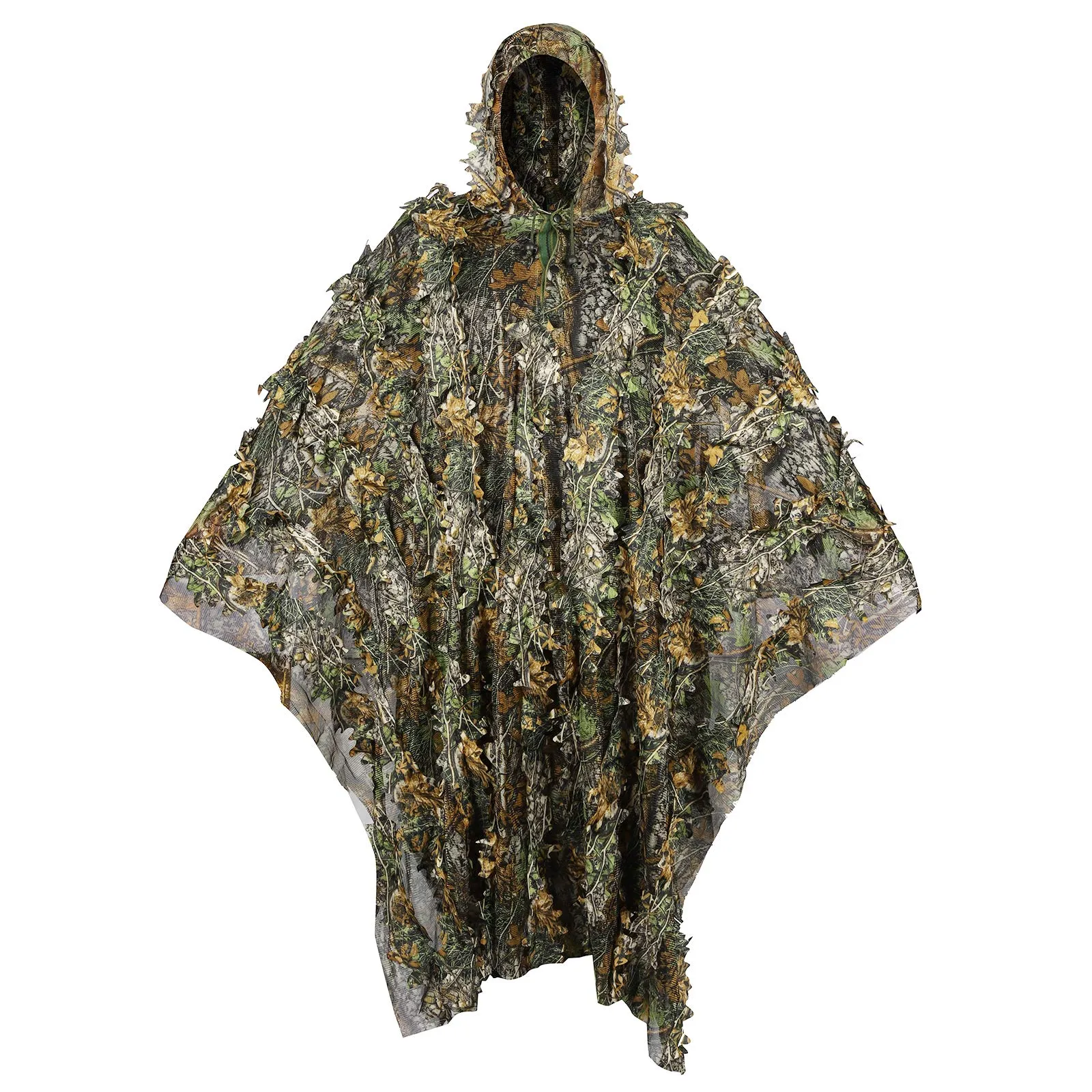 3D Leaves Camouflage Ghillie Poncho