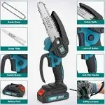 SENDERY Mini Chainsaw - Powerful Cordless Handheld Electric Saw for Wood Cutting, Tree Trimming, and Gardening