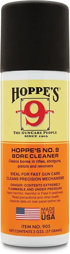 Hoppe's No. 9 Solvent, 2 oz. Aerosol Can, Orange/Grey