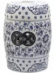 Safavieh Tao Garden Stool Blue/White Painting