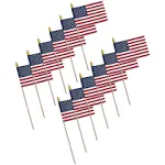 Super Tough Small American Stick Flags 8x12 Cotton Outdoor Flag On Wooden Stick