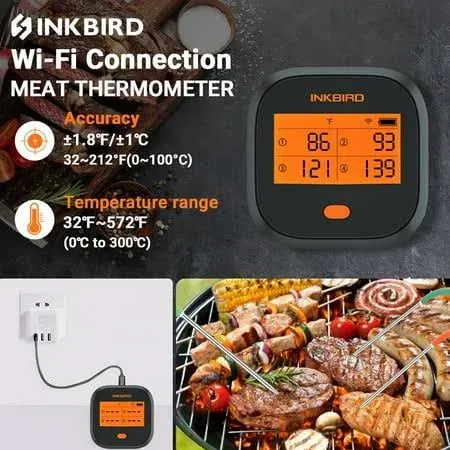 Inkbird WiFi Grill Thermometer IBBQ-4T