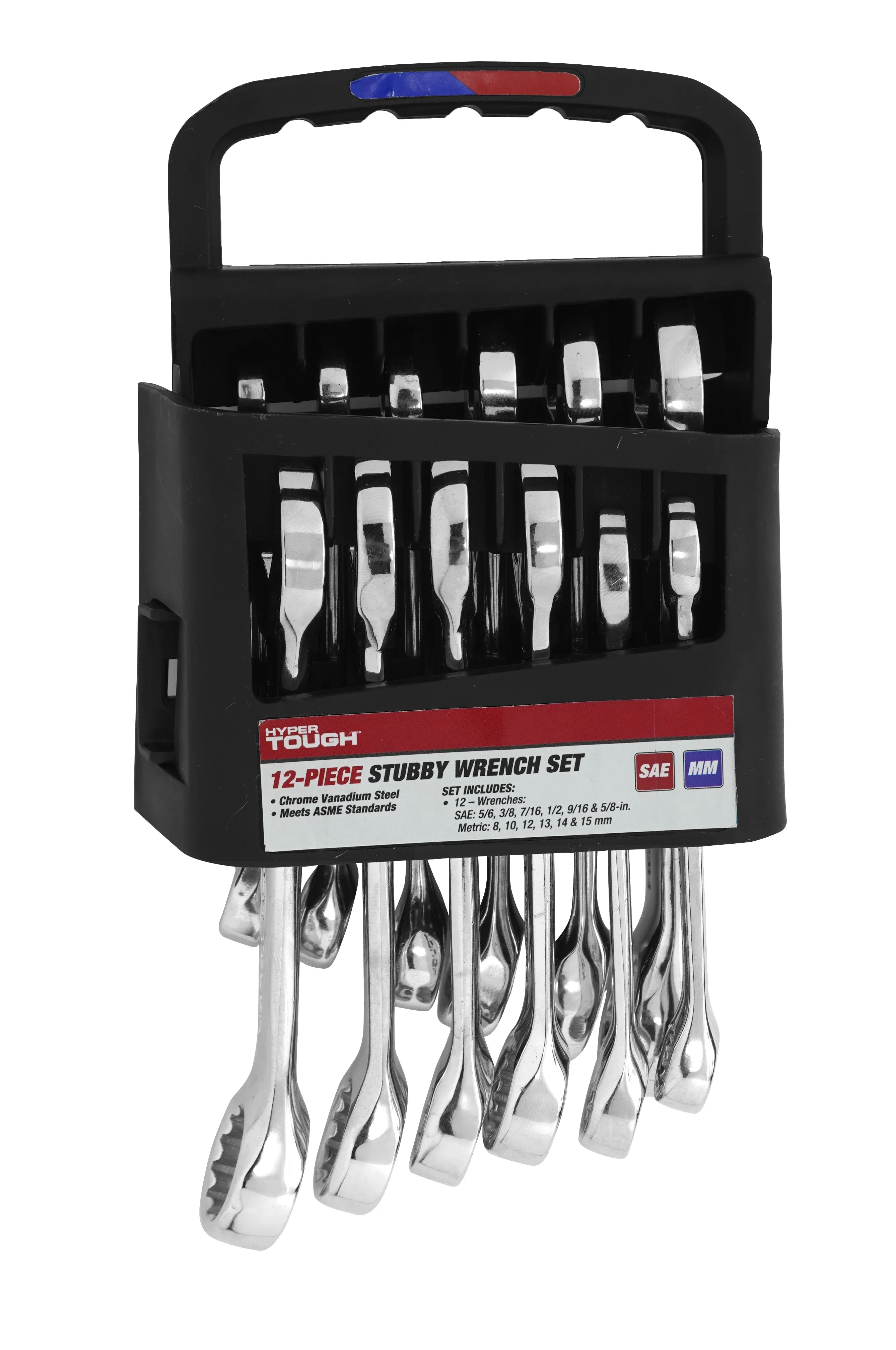 Hyper Tough Stubby Combination Wrench Set