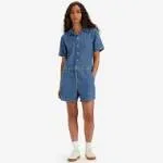 Levi Strauss NWT short sleeve heritage denim blue romper size x-small