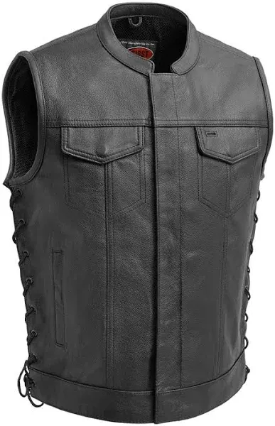 Sniper Men's Leather Motorcycle Vest