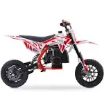 MotoTec Villain 52cc 2-Stroke Kids Gas Dirt Bike Red