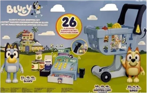 Bluey My Size Shopping Cart Set