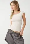 Free People Low Back T-Shirt in Pink Tint at Nordstrom, Size Medium