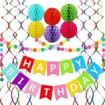 ALLFUN Happy Birthday Rainbow Banner