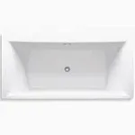 Kohler K-1959-GH Stargaze 72" x 36" Freestanding Heated Bubblemassage Air Bath with Fluted Shroud - White