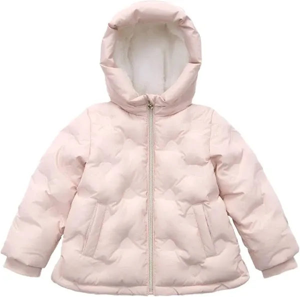 Rokka&Rolla Baby Toddler Girls' Water-Resistant Sherpa Fleece Lined Puffer Jacket Winter Coat