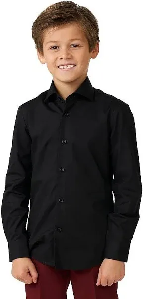 OppoSuits Boys' Black Knight Dress Shirt