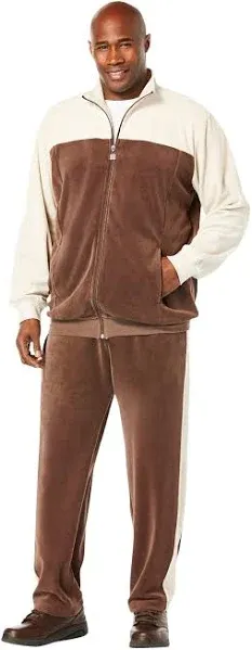 KingSize Colorblock Velour Tracksuit