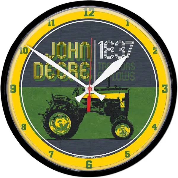 WinCraft John Deere Round Clock