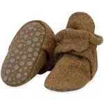 Cozie Fleece Baby Booties - Heather Mocha