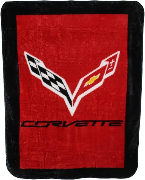 Corvette Huge Raschel Throw Blanket, Bedspread, 63" x 86"