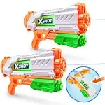 Xshot Water Fast-Fill Medium Water Blaster 2 Pack, Water Gun, Summer Outdoor Pool Toy (2 Water Blasters included), Mailer Box