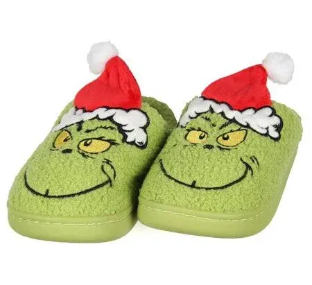 Dr. Seuss Grinch Big Kid Unisex Slip-On Slippers