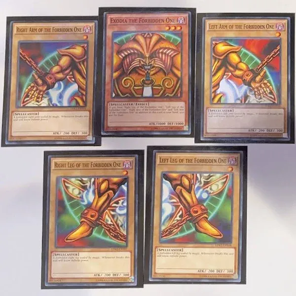 5 Card Set Exodia The Forbidden LDL2-ENY04-08 EUC