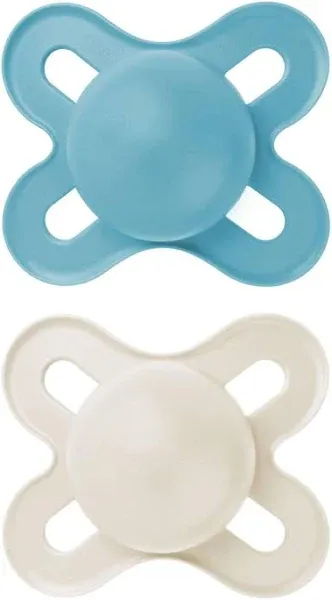 MAM Original Start Matte Newborn Baby Pacifier, Best Pacifier for Breastfed Babies, Sterilizer Case, Boy, 0-3 (Pack of 2)