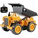 5 Channel Fully Functional RC Dump Truck Toy My First RC Construction Truck Kids