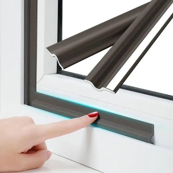 196 Inch Window Weather Stripping Door Seal Strip for Bottom and Side of Door,Self Adhesive PU Foam Weather Strip for Window and Door Insulation Soundproofing,Door Sweep for Interior Doors