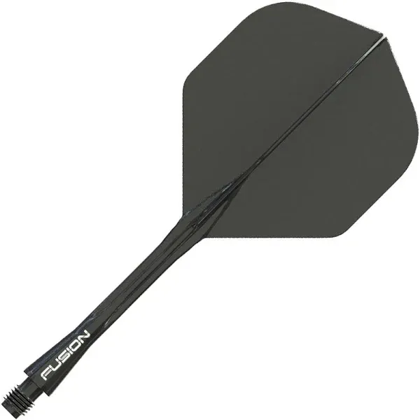 Winmau Fusion Integrated Flight & Shaft Solid Black Medium