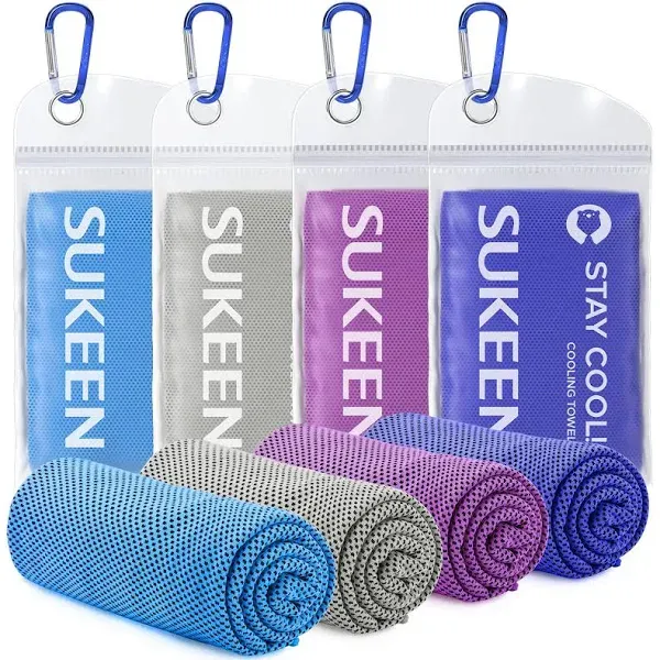 [4 Pack Cooling Towel (40&#034;x12&#034;),Ice Towel,Soft Breathable Chilly Towel,Microf..<wbr/>.