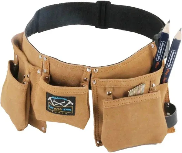 Real Leather Kids Tool Belt for Kids Woodworking Children Carpentry Carpenter To