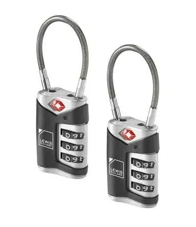 Lewis N. Clark Luggage Cable Lock Set