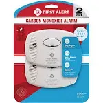 2 Pack FIRST ALERT Carbon Monoxide Alarms Model 1039741, 9V Batteries Included