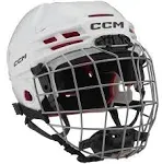 CCM Tacks 70 Hockey Helmet Combo - Junior - White