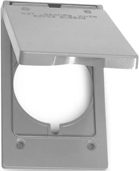 Sigma Engineered Solutions Rectangle Metal 1 gang 30/50 Amp Receptacle Cover