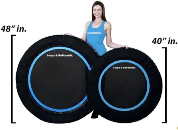 Leaps and ReBounds Mini Trampoline for Adults And Kids - Rebounder with Onlin...