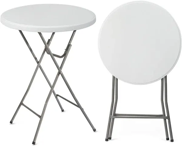 VINLGI 32 inch Plastic Folding Round Table